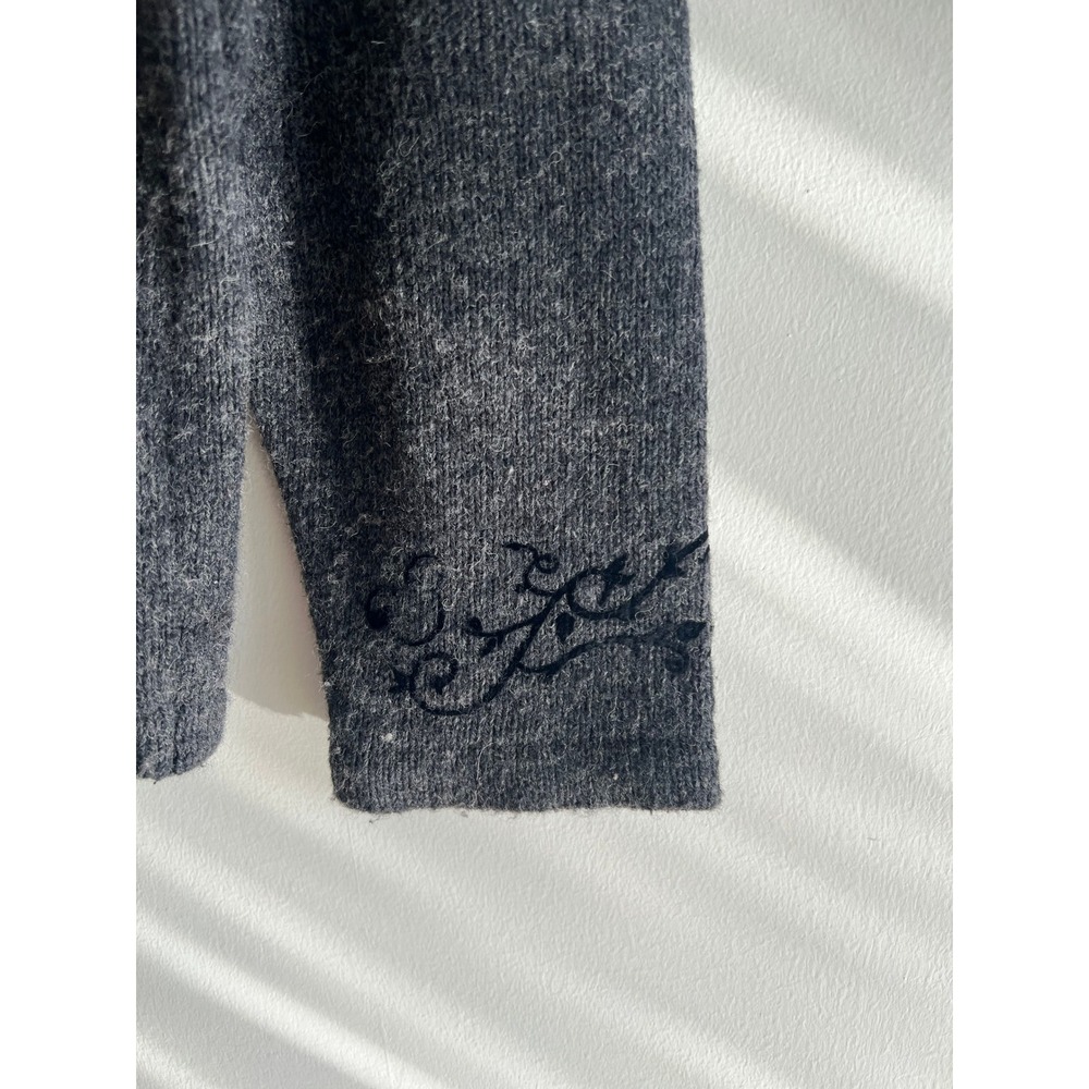 Vintage Disney Store Cardigan Womens M Grey Mickey Mouse‎ Wool Blend Embroidered - Picture 4 of 9